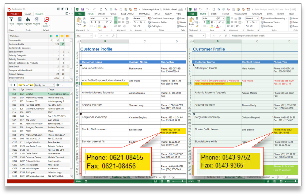 How To Compare Two Excel Files Synkronizer Excel Compare Tool